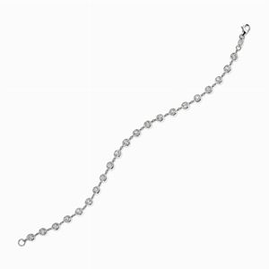 Bracciale tennis in oro bianco 18k e diamanti