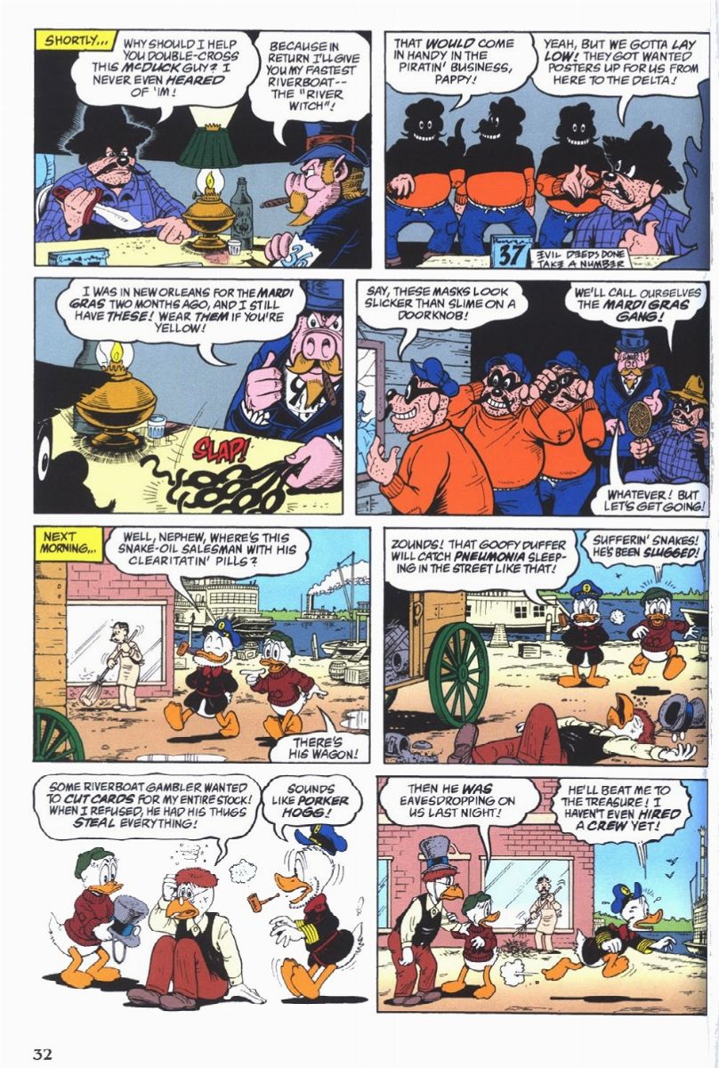 Don Rosa - The Life and Times of Scrooge McDuck - The Master of the Mississippi, matita e china s...
