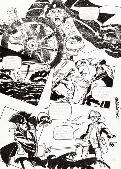 Treasure Island, matita e china su cartoncino