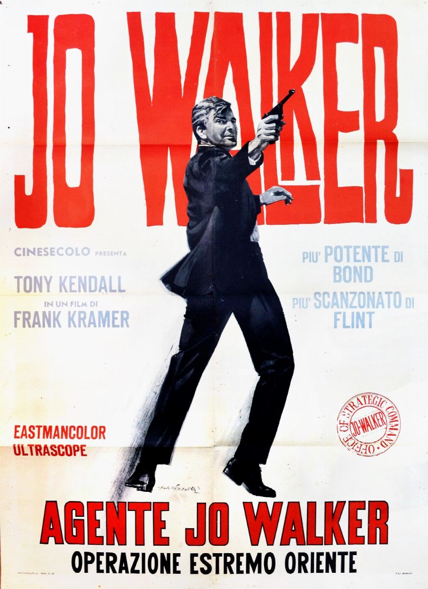 Rodolfo Gasparri - Bozzetto per 'Agente Jo Walker: Operazione Estremo Oriente', tempera su carton...