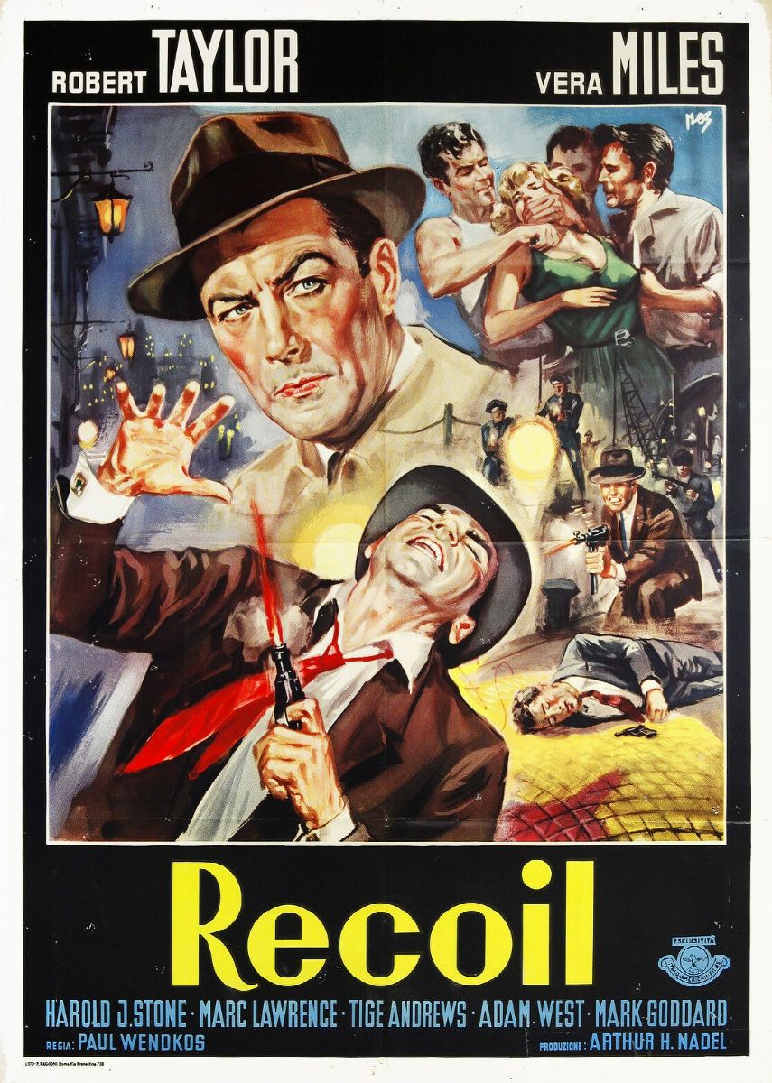 Mos (mario De Berardinis) - Bozzetto per la locandina del film 'Recoil', tempera su cartone
