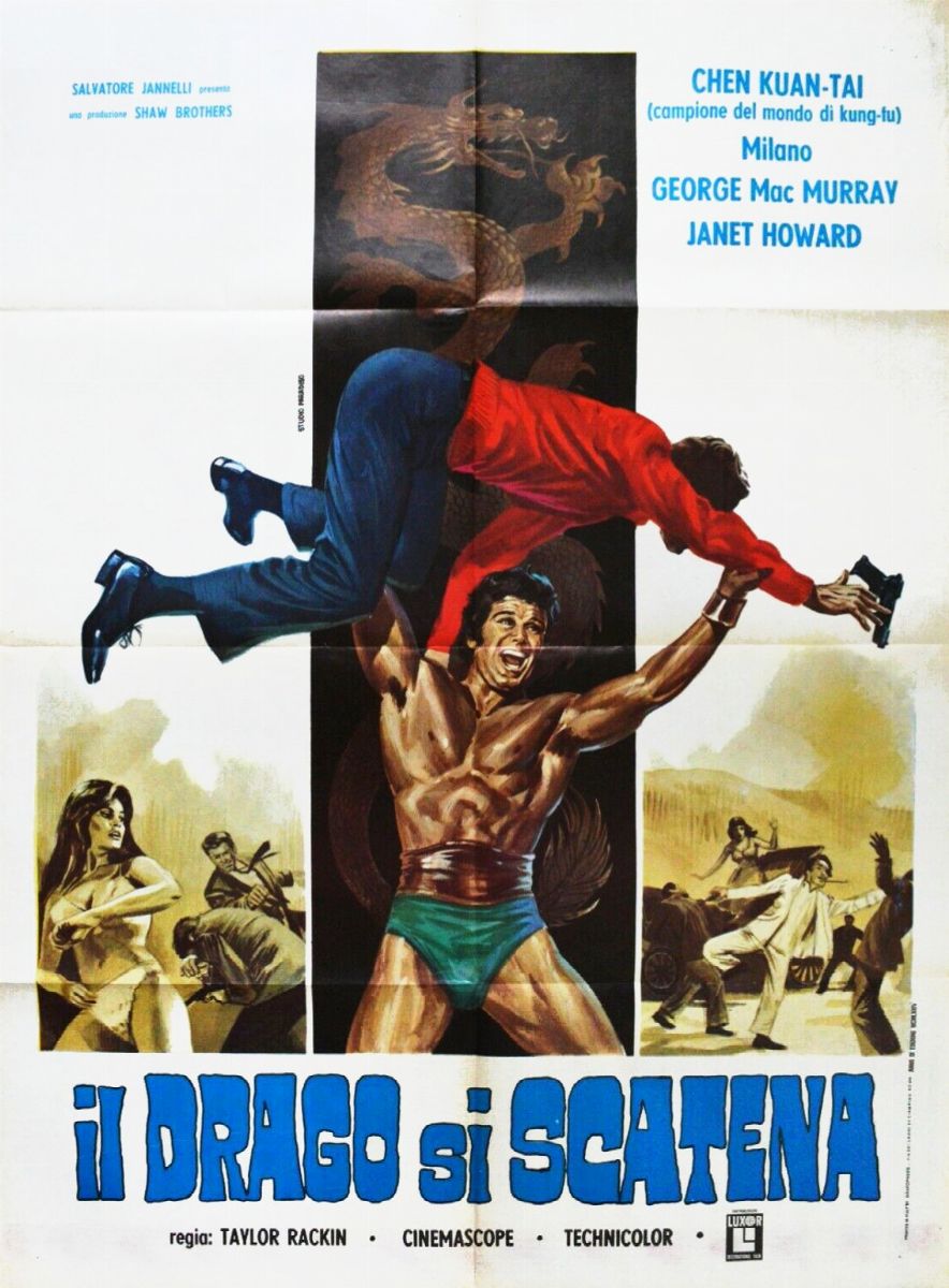Bozzetto di Studio Paradiso, Il drago si scatena (The Boxer from Shantung), tempera su cartoncino