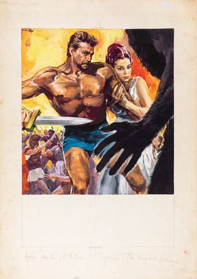 Ercole contro Moloch (Conquest of Mycenae), tempera su cartone