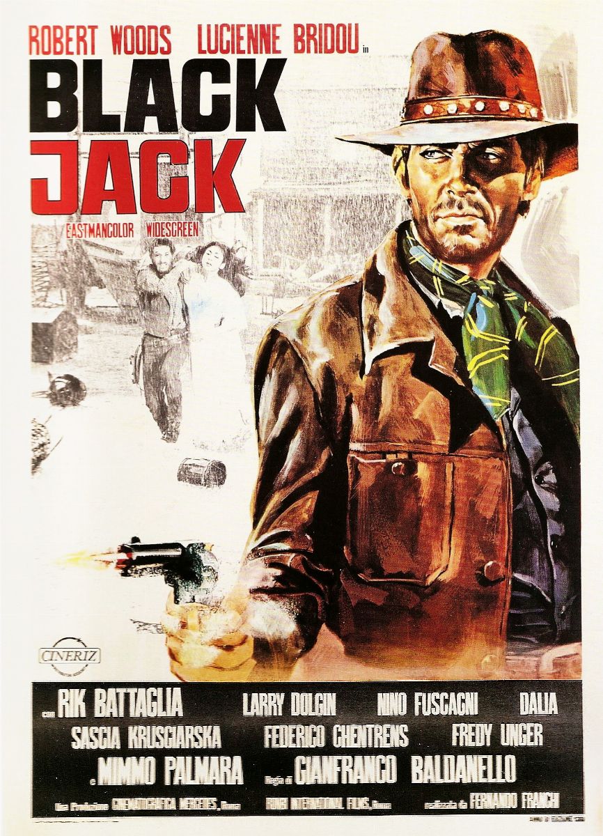 Rodolfo Gasparri - Bozzetto per locandina di 'Black Jack', tempera su cartone