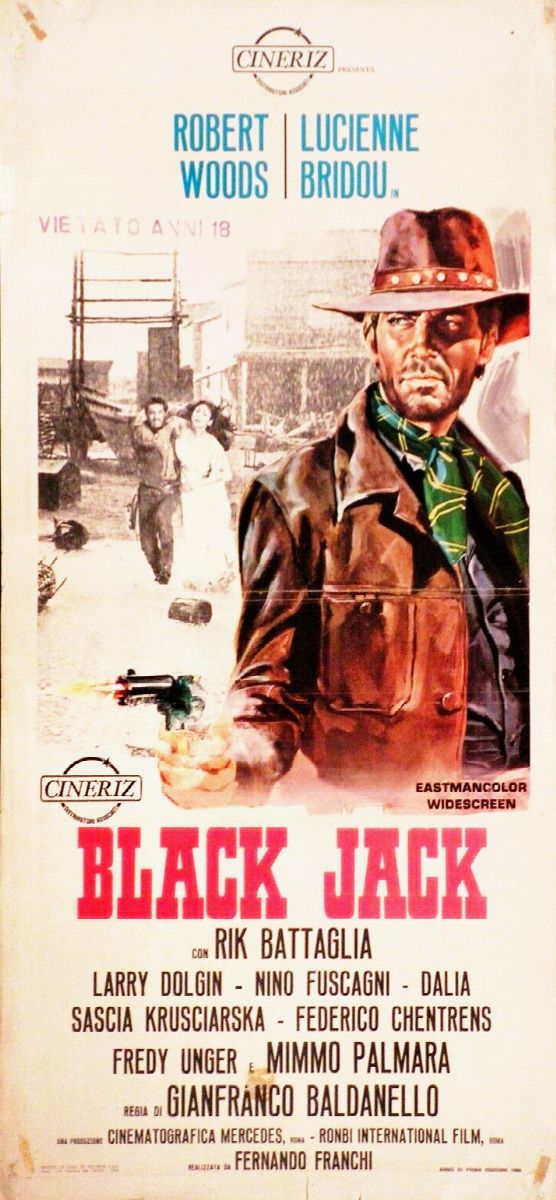 Rodolfo Gasparri - Bozzetto per locandina di 'Black Jack', tempera su cartone