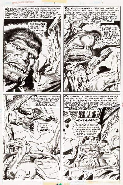 2001: A Space Odyssey - Beast Killer, matita e china su cartoncino Marvel