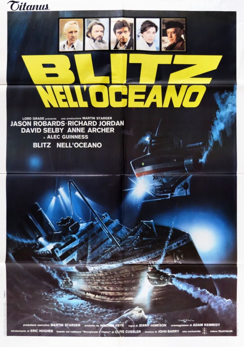 A. Serafini - Blitz nell'oceano (Raise the Titanic), tempera e collage su cartone