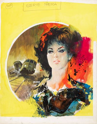 Requiem per una carogna - Copertina originale, tempera e collage su cartone