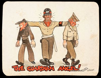 Cartoline Alleati - The Guardian Angel!, matita, china e acquerello su cartoncino