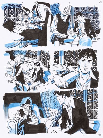 Dylan Dog - Il tango delle anime perse, matita, china e ecoline su cartoncino