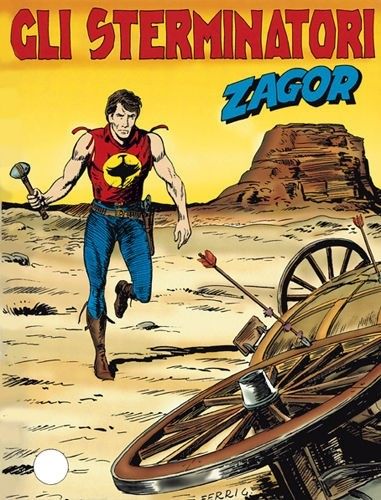 Gallieno Ferri - Zagor - Gli sterminatori, matita e china su cartoncino