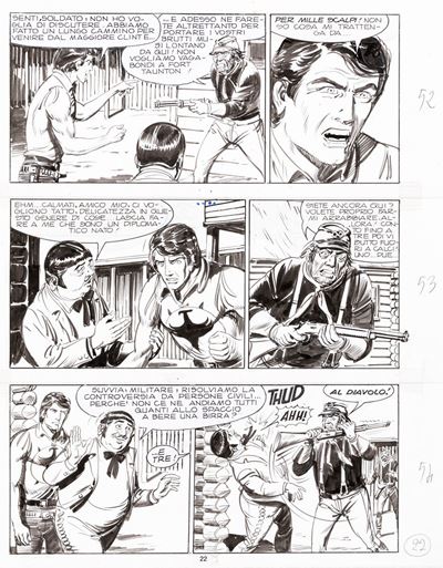 Zagor - Il rinnegato bianco, matita e china su cartoncino