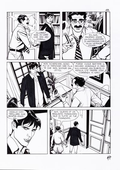 Dylan Dog - Nel segno del dolore, matita e china su cartoncino