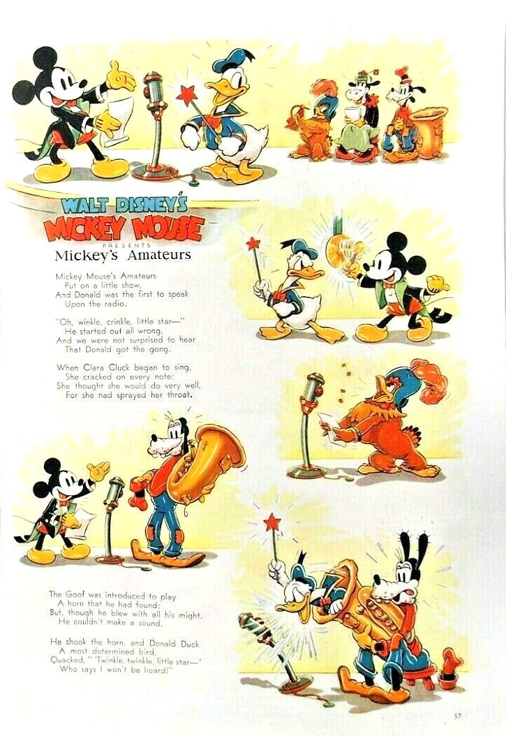 Tom Wood - Mickey‘s Amateurs - Disegno preliminare, matita e pastelli su cartoncino