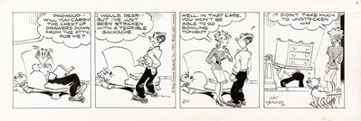 Blondie - Striscia giornaliera, matita e china su cartoncino