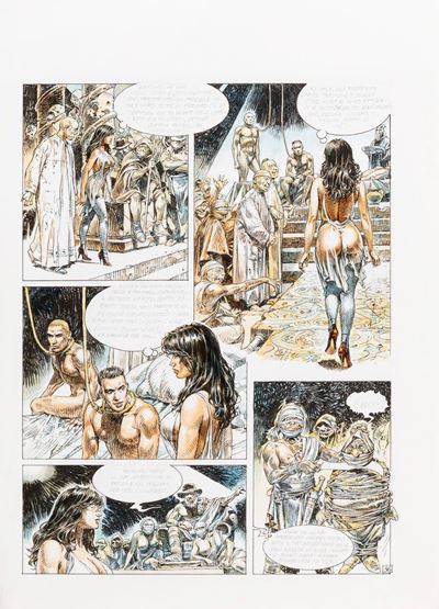 Druuna - Mandragora, acquerello su fotocopia