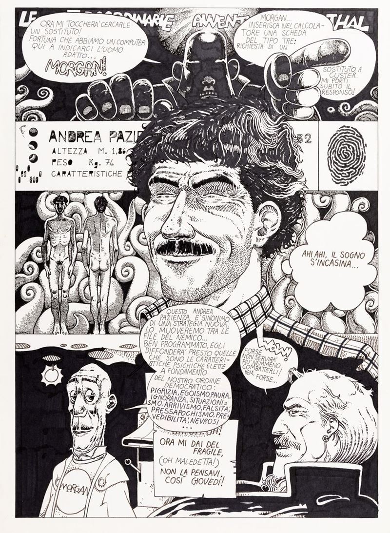 Andrea Pazienza - Le straordinarie avventure di Pentothal 1977, Fumetti:  Tavole e Illustrazioni Originali