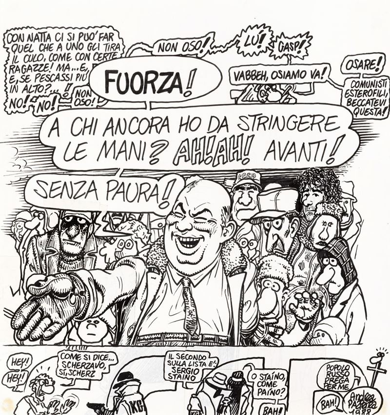 Andrea Pazienza - La siringa 1978, Fumetti: Tavole e Illustrazioni  Originali