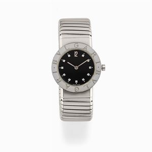 Orologio in acciaio e diamanti