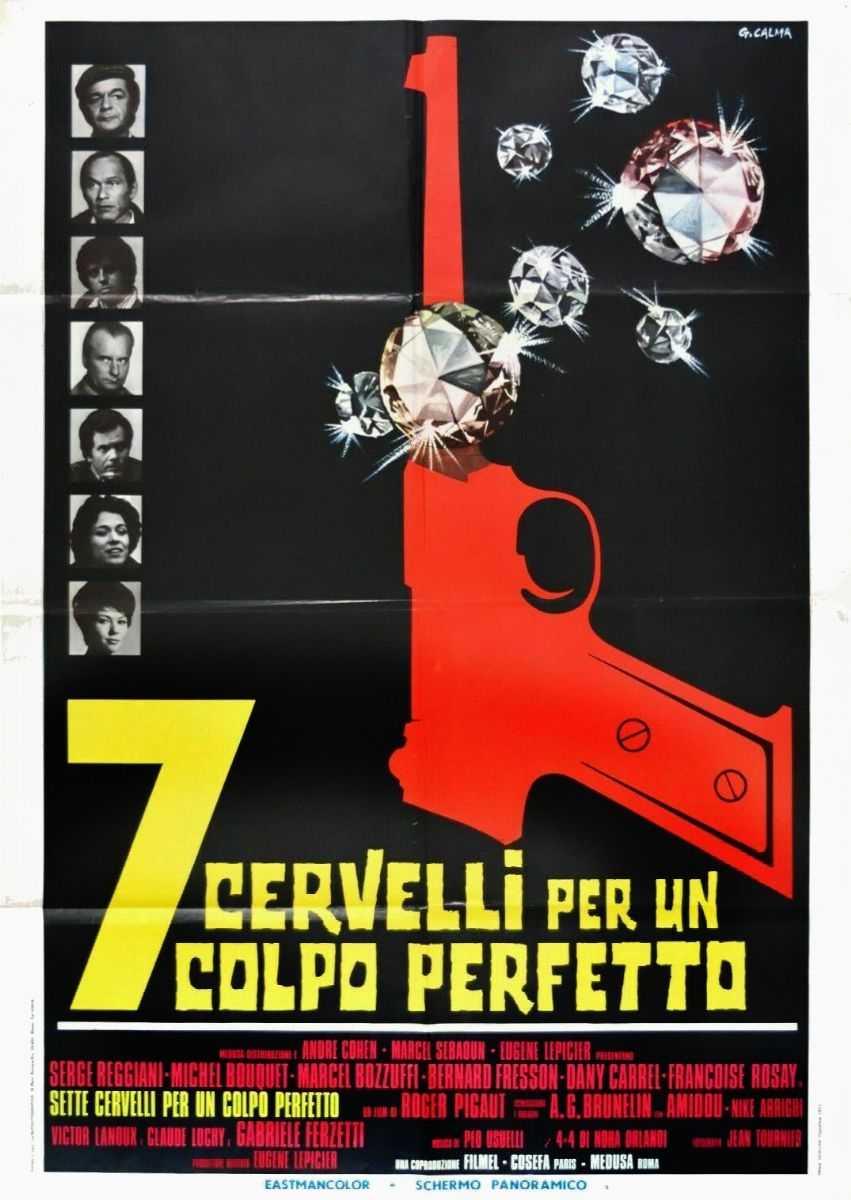 Giancarlo Calma - Bozzetto originale per la locandina del film '7 cervelli per un colpo perfetto'...