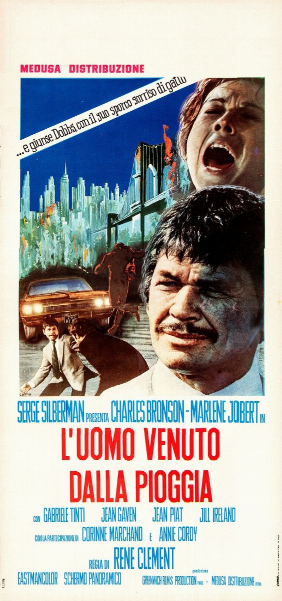 Giancarlo Calma - L'uomo venuto dalla pioggia - Bozzetto originale per locandina cinematografica
