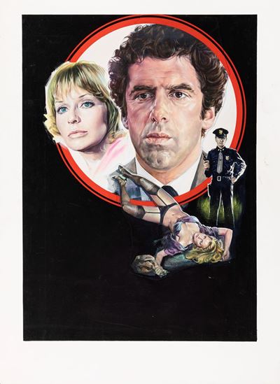 Bozzetto di Daryl Duke, L'amico sconosciuto (The Silent Partner), tempera su cartone, 1978