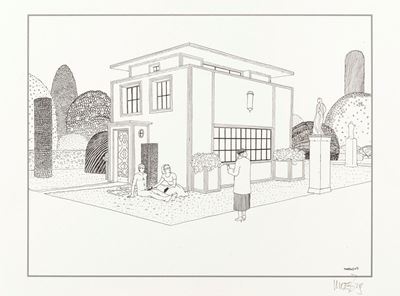 En plein air, serigrafia su cartoncino