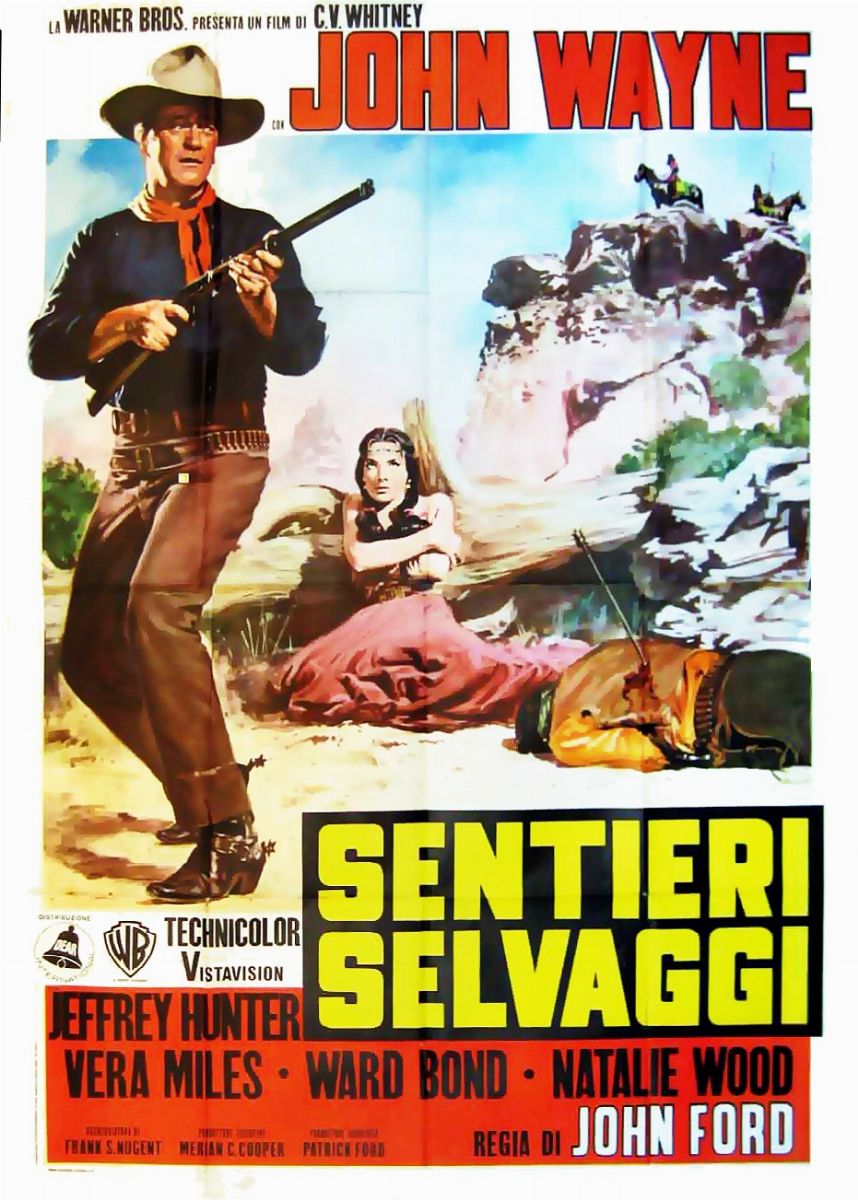 Enzo Nistri - Bozzetto preliminare per 'Sentieri selvaggi' (The Searchers), tempera su cartoncino