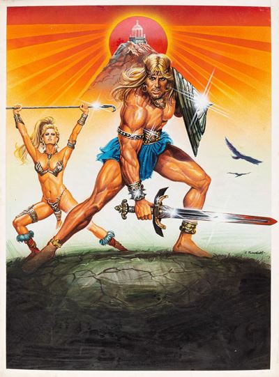 La furia di Ercole, tempera su cartone, 1974