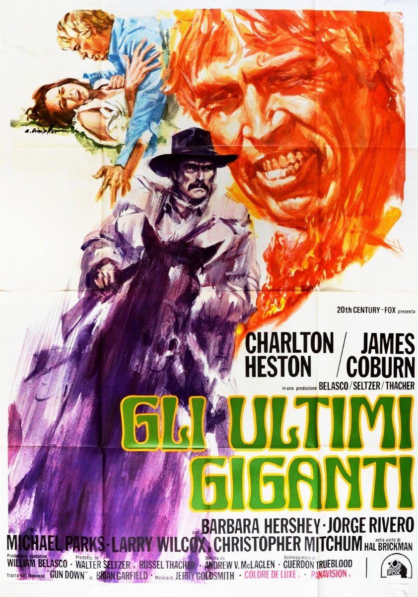 Averardo Ciriello - Bozzetto originale per la locandina del film 'Gli ultimi giganti' (The Last H...