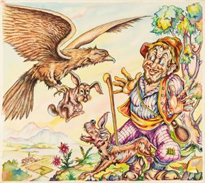 Favole esopiane -Il pastore e l'aquila