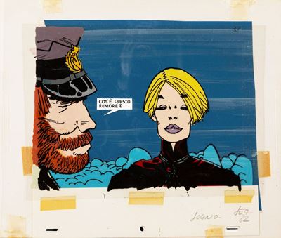 Hugo Pratt, Corto Maltese e un sogno di un mattino di mezzo inverno, tempera su rodovetro
