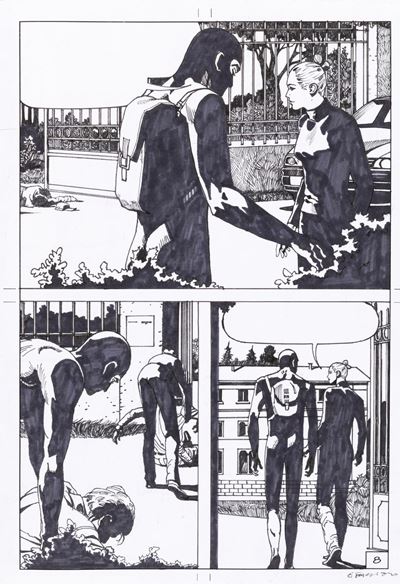 Diabolik - Matita, china e pennarello su carta