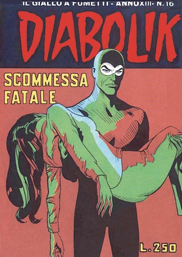 Sergio Zaniboni - Diabolik - Scommessa fatale, matita e china su cartoncino