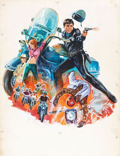 Bozzetto per Electra Glide (Electra Glide in Blue), tempera su cartone