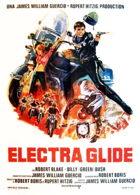 Tino Avelli - Bozzetto per Electra Glide (Electra Glide in Blue), tempera su cartone