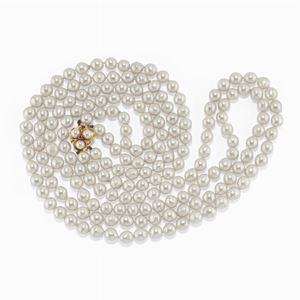 Cllana in oro 14k e perle coltivate 