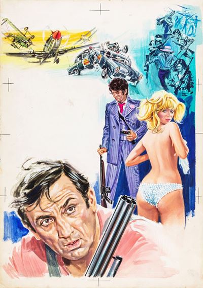 Il bikini di diamanti (Fantasia Among the Squares), tempera su cartone
