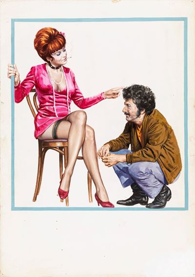 Bozzetto originale per la locandina di 'Chi è Harry Kellerman e perché parla male di me?' (temper...
