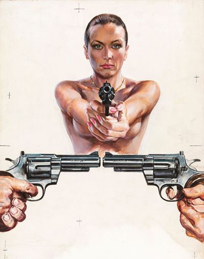 Guerra tra polizie (The Police War), tempera su cartone