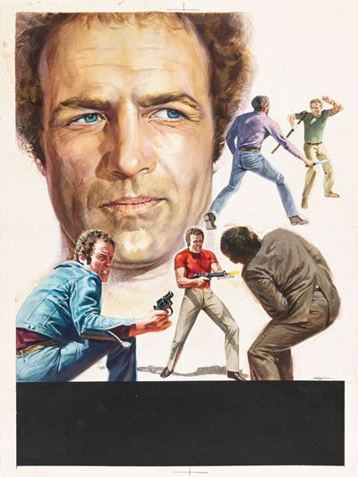 Bozzetto originale per 'Killer Elite', tempera su cartoncino