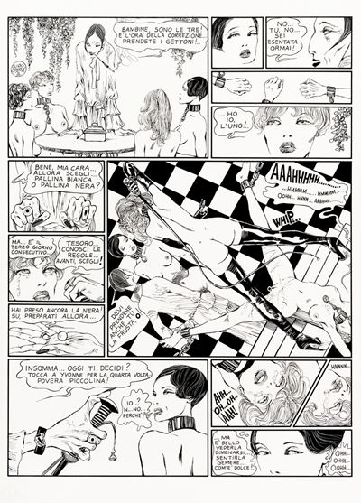 L'histoire d'O, matita e china su cartone, 1974