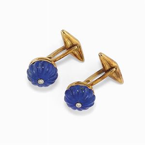 Polsini in oro 18k, lapislazzuli e diamanti