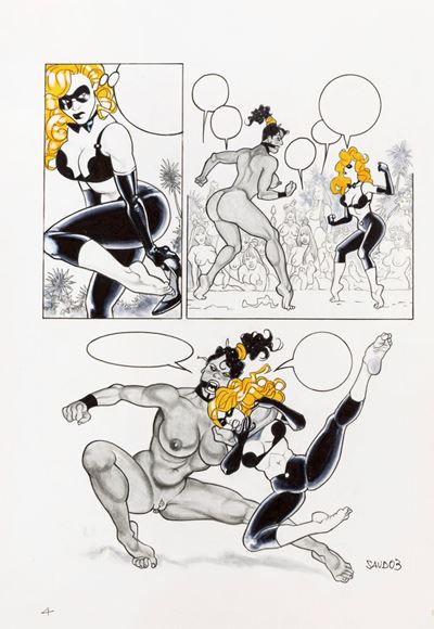 The Blonde: The Big Tangled Trick, tecnica mista su cartoncino