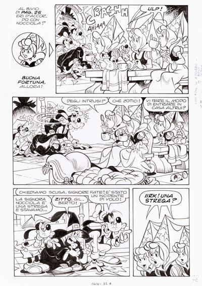 Pippo e Nocciola: sfida all´ultima magia, matita e china su cartoncino