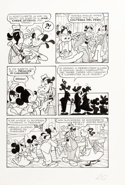 Miseria e nobiltà - Matita e china su cartoncino