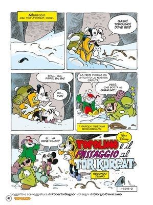Giorgio Cavazzano - Topolino e il passaggio al Tor Korgat - matita e china su cartoncino