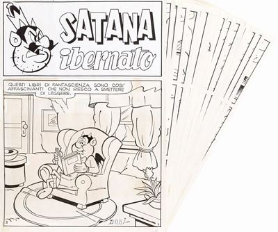 Geppo - Satana ibernato, matita e china su carta