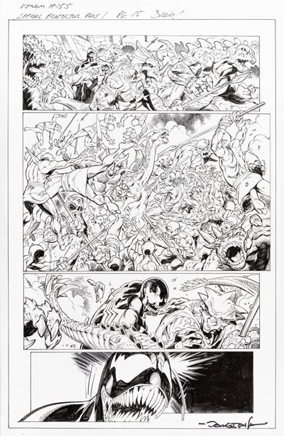 Venom - Lethal Protector, matita e china su cartoncino Marvel
