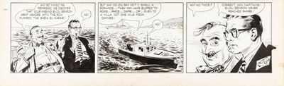Rip Kirby - Striscia giornaliera del 20/10/1951, matita e china su cartoncino